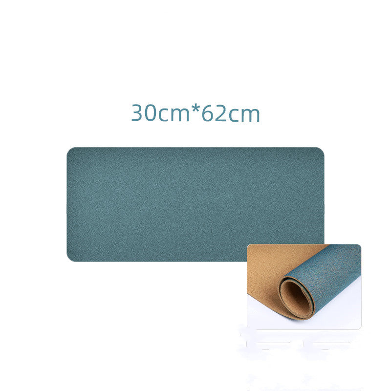 natural cork desk mat for small desk setup for dorm room or study desk