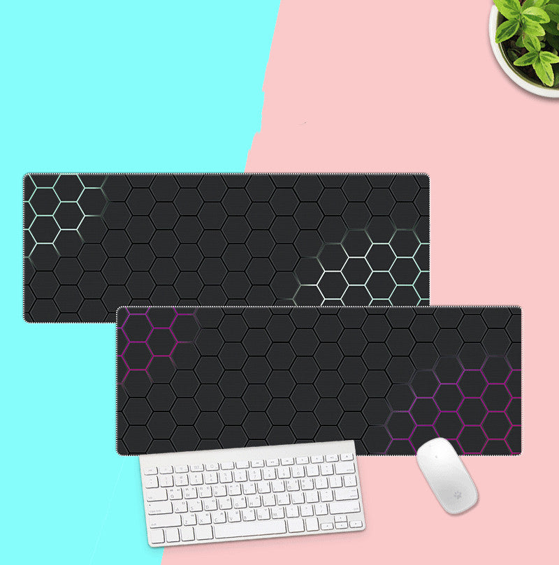 desk mat showing clean desk storage detail